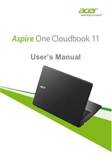 Acer Aspire One Cloudbook 11 manual. Tablet Instructions.